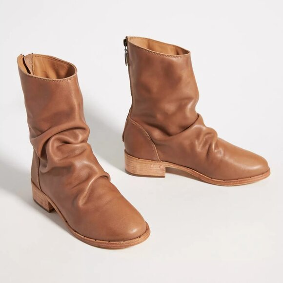 NEW  BEEK Leather Ostrich Boots With Back Zip saddle for women 1357mn - Picture 2 of 7